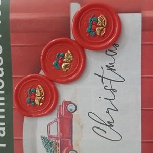 Christmas Wax Seals with adhesive backing. Set of 25